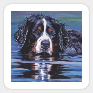 Bernese Mountain Dog Fine Art Painting Sticker